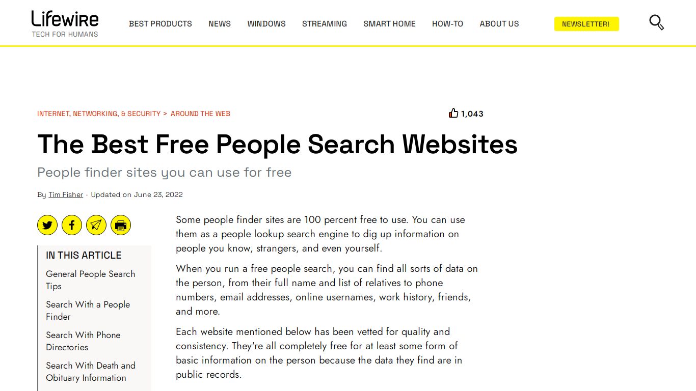 The Best Free People Search Websites - Lifewire